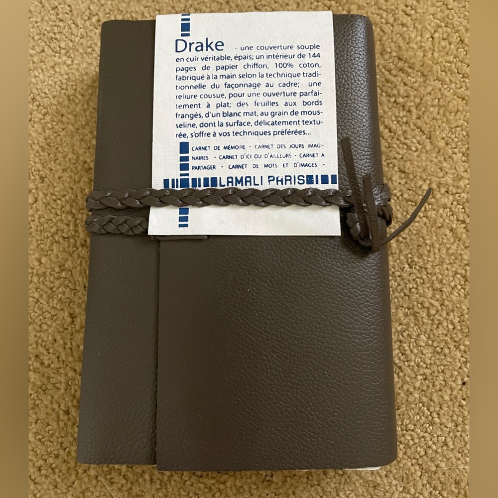 Leather Journal with handmade, cotton paper